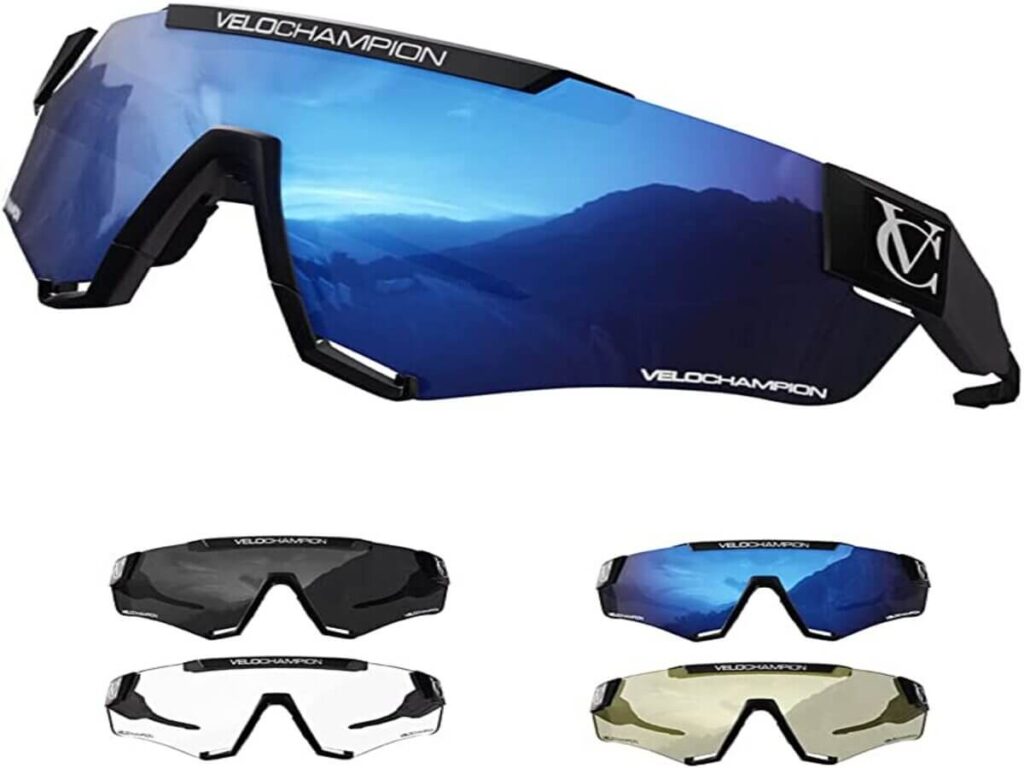 Occhiali ciclismo super professionali, colori vari modello e marca Velochampion