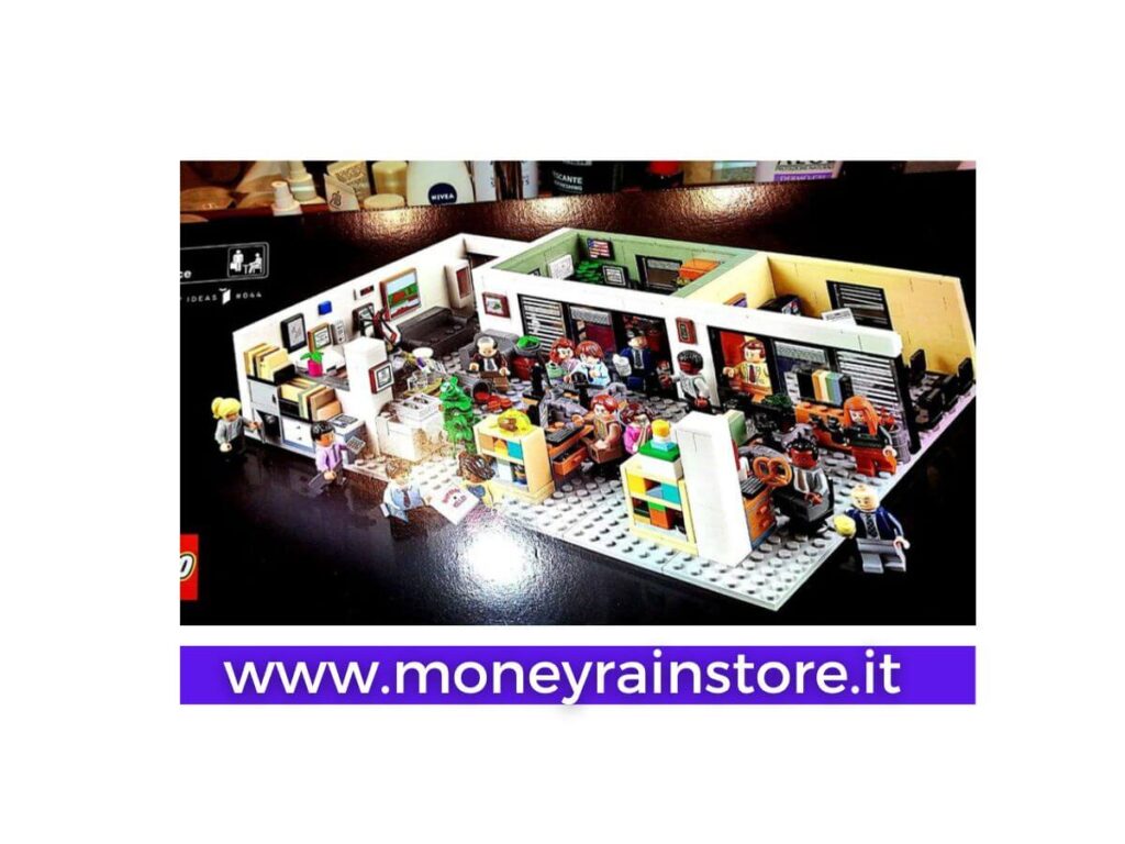 Lego the office. L'immagine mostra la scatola del famoso gioco