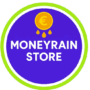 Logo ufficiale di Moneyrainstore, brand digitale dedicato a offerte online, risparmio e affiliazioni.