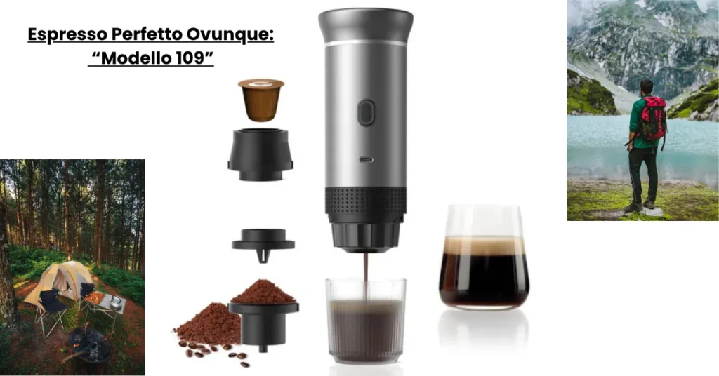 Migliore macchina caffè portatile per camper e auto modello 109 con espresso cremoso