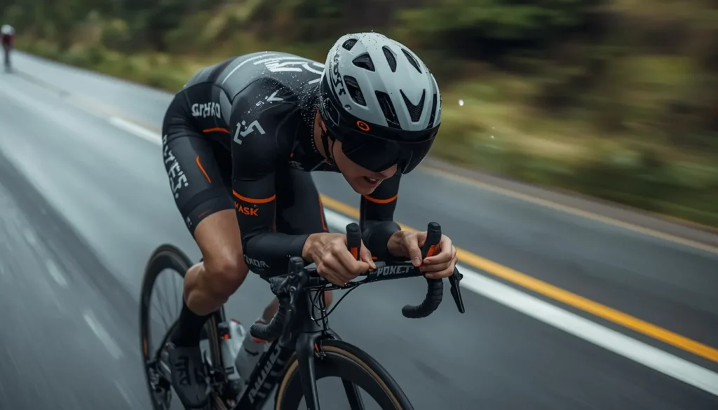 Tour of the Alps 2026: I migliori caschi ciclismo corsa scelti dai professionisti Migliori caschi ciclismo corsa; Ciclista professionista con il casco Kask Utopia Y in sella a velocità , evidenziando il design aerodinamico.