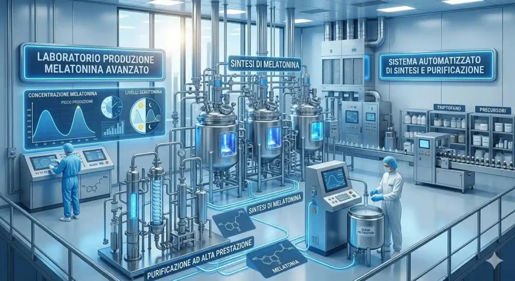 Melatonina: cosa sapere nel 2026 tra scienza, opinioni e il metodo Pierpaoli Laboratorio moderno per la sintesi di integratori: melatonina cosa sapere sulla qualità di produzione.