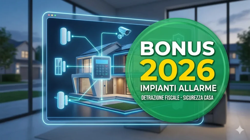 Guida completa al bonus impianti allarme 2026 per la detrazione fiscale sulla sicurezza casa