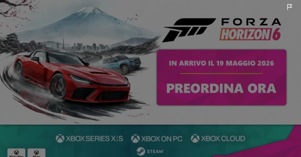 Forza Horizon 6: Data di Uscita, Requisiti PC e Guida alle Edizioni su Amazon (Standard vs Premium) banner ufficiale di forza horizon 6 ambientato in giappone con data di uscita 19 maggio 2026
