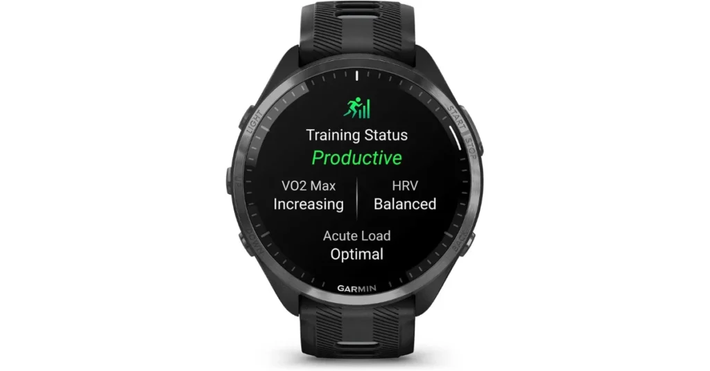 Garmin Forerunner 2026: La Frontiera del Tracking Professionale per Atleti e Investitori Schermata Training Status di Garmin Forerunner 2026 con dati VO2 Max e HRV bilanciato.