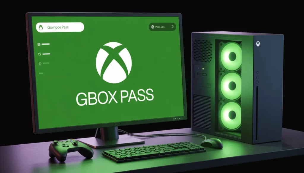 Modalità Xbox Windows 11: La Guida Definitiva per Trasformare il tuo PC in una Console di Ultima Generazione Modalità xbox windows 11 - Monitor PC visualizza il logo Xbox con controller wireless appoggiato sulla scrivania.