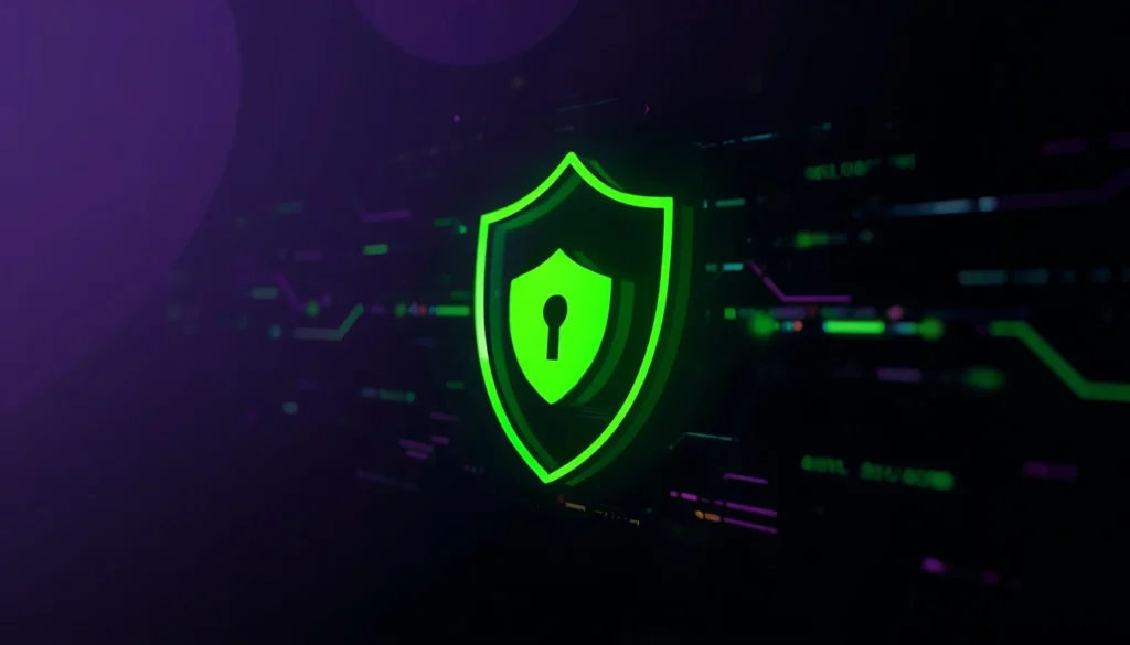 Trade Republic 2026: La Guida Definitiva alla Gestione del Capitale per Affiliate Marketer e Investitori Scudo digitale verde neon su sfondo viola, simbolo della sicurezza dei fondi su Trade Republic 2026