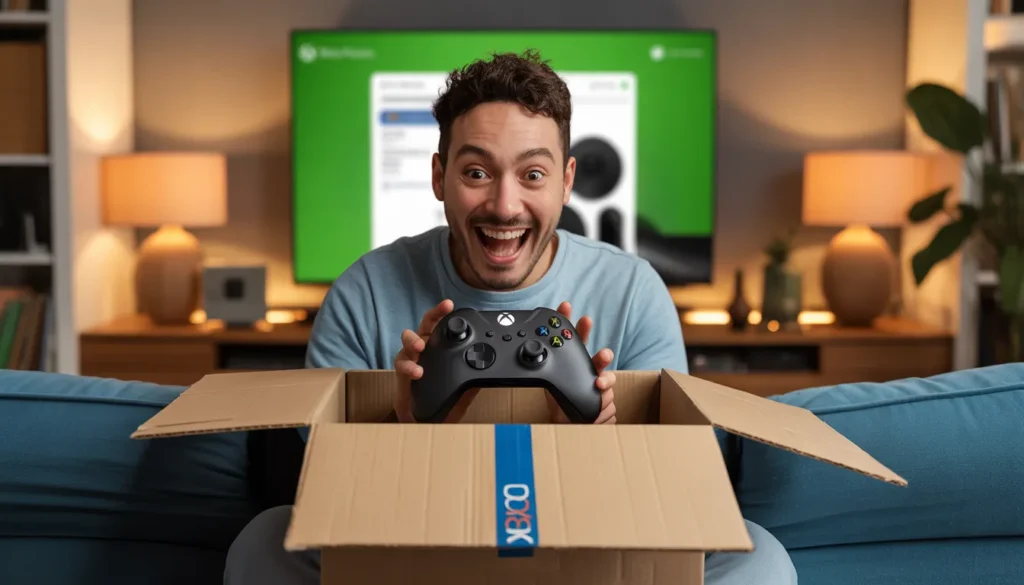 GameStop eBay 2026: La Guida Definitiva per Risparmiare in Totale Sicurezza Utente entusiasta scarta controller acquistato su GameStop eBay 2026