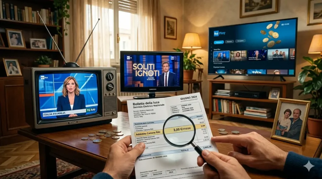 Canone Rai Esenzione: Guida Pratica e Modelli per Evitare l'Addebito entro il 30 Giugno Illustrazione vettoriale pulita e organizzata che mostra una persona a una scrivania intenta a compilare un modulo cartaceo per la 'Richiesta di Esenzione Canone RAI'. Sulla scrivania sono presenti un calendario con la data del 30 Giugno cerchiata in rosso, un tablet che mostra i passaggi 'Compila, Allega, Invia' di una 'Guida Pratica Esenzione', e un monitor TV con la scritta 'STOP ADDEBITO' e un timer Scadenza 30 Giugno. L'intestazione principale recita 'CANONE RAI ESENZIONE - GUIDA PRATICA E MODELLI'. Il timer Scadenza mostra 3:0 per dare un senso di urgenza.